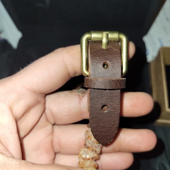 Baltic amber dog cat pet collar leather handmade - Picture 4 of 8